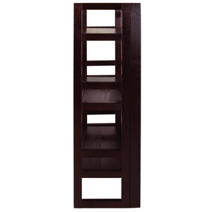 3-Shelf Folding Solid Wood Bookcase