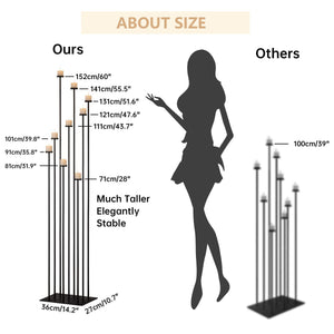 60-Inch 9-Arm Floor Candelabra Holder | Tall Metal Candlestick Stand