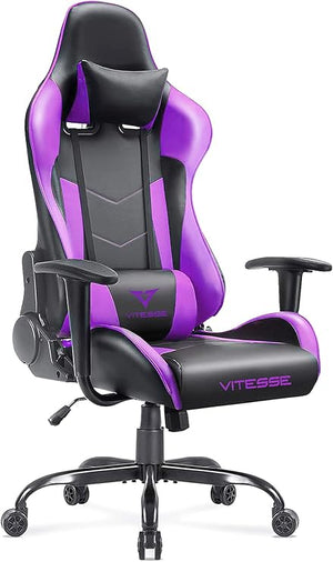 Ergonomic Gaming Chair with Lumbar Support & Headrest