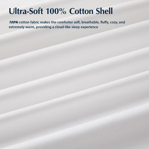 White Goose Down Comforter – All Season Baffle Box Duvet Insert
