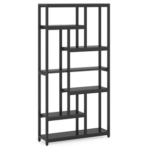 7-Tier Tall Bookcase with Open Shelves