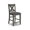 Counter Height Bar Stools Set of 2 – Upholstered Wood Frame