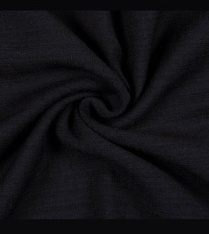 Black Wool Flannel Fabric by the Yard – 100% Wool, 59" Wide, Made in Italy