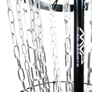 Portable Disc Golf Basket with 24 Heavy-Duty Chains