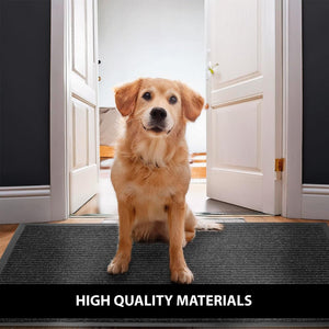 Heavy Duty Ribbed Doormat 3x5 – Waterproof Non-Slip Entryway Mat