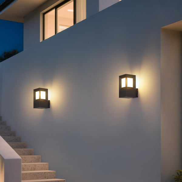 Waterproof Outdoor Wall Sconce – 11" Porch Light with E26 Bulb, 3000K Warm White