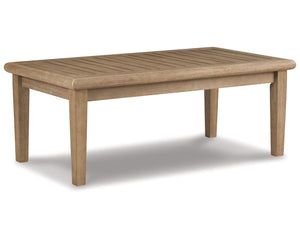 Eucalyptus Wood Outdoor Coffee Table & End Table
