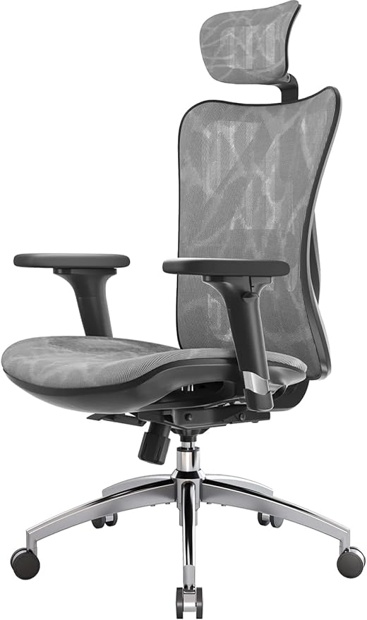 Ergonomic Mesh Office Chair High Back with Lumbar Support & Adjustable Headrest