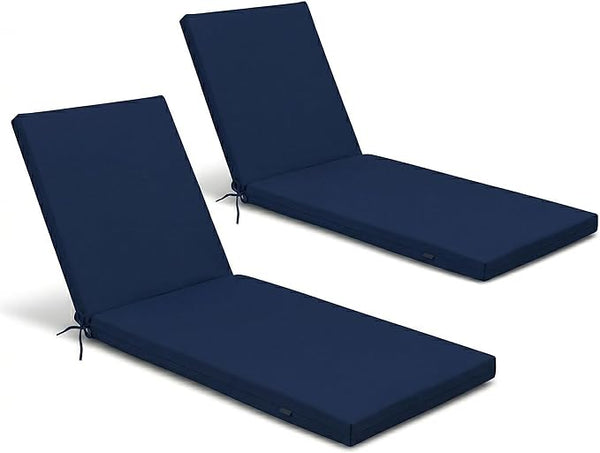 Outdoor Chaise Lounge Cushion Set of 2