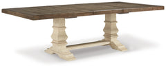 Farmhouse Extension Dining Table with Removable Leaf