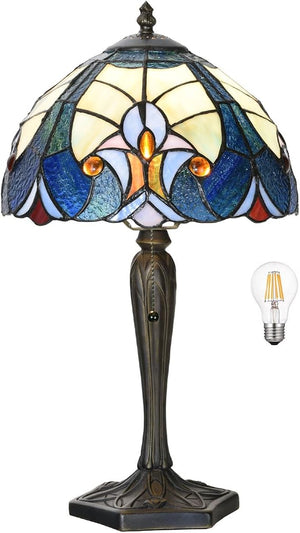 Tiffany Stained Glass Lotus Table Lamp