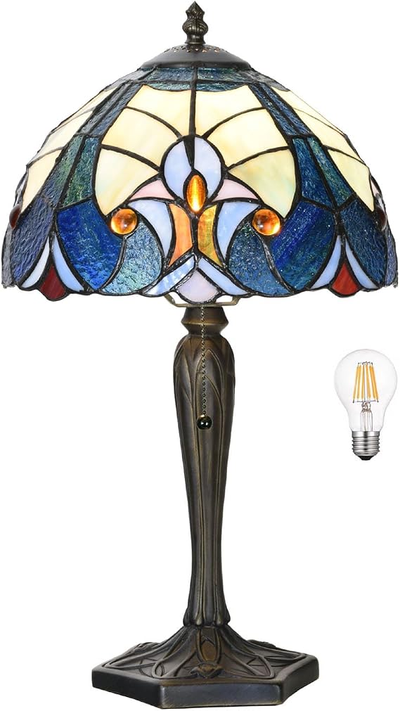 Tiffany Stained Glass Lotus Table Lamp