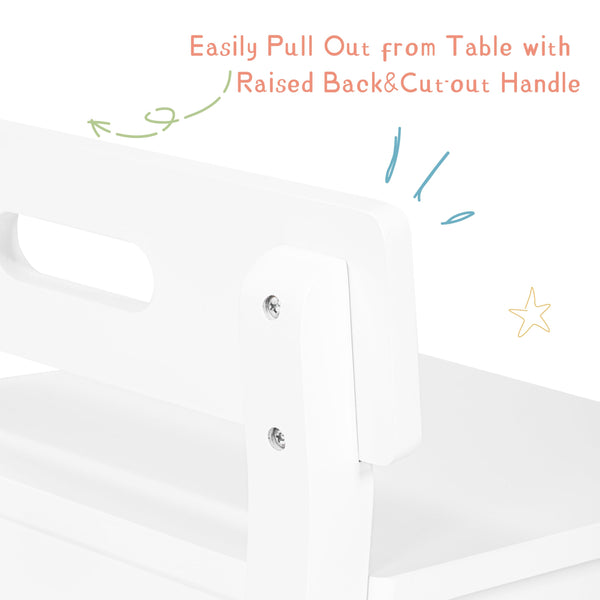 Kids Desk & Chair Set – Wooden Study Table with Drawer & Shelves, Ages 3–8