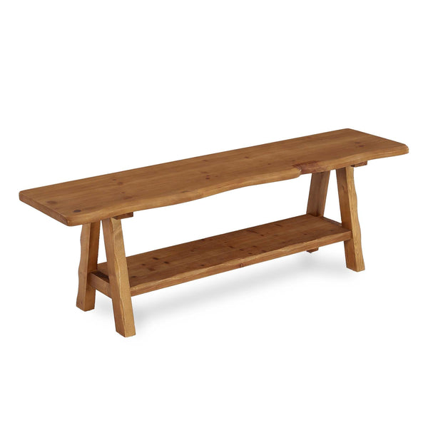 55-Inch Solid Wood Entryway Bench