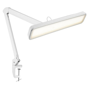 30W LED Desk Lamp with Clamp — 2,500 Lumens, 22" Wide Shade