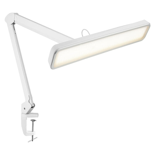 30W LED Desk Lamp with Clamp — 2,500 Lumens, 22" Wide Shade