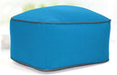 Square Ottoman Pouf – Small Fabric Foot Stool with Washable Cover