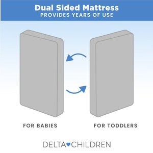 Dual Sided Baby Crib & Toddler Mattress – Waterproof Foam, GREENGUARD Gold Certified