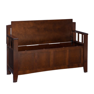 Mission-Style Storage Bench with Lift-Top Seat