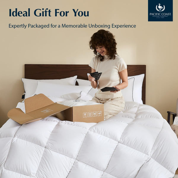 Goose Down Fiber Comforter – 420TC Cotton Shell, All-Season