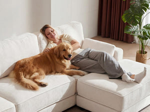 120" Modular Sectional Sofa with Ottoman