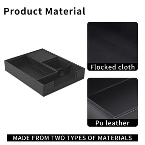 4-Piece Faux Leather Desk Organizer Set