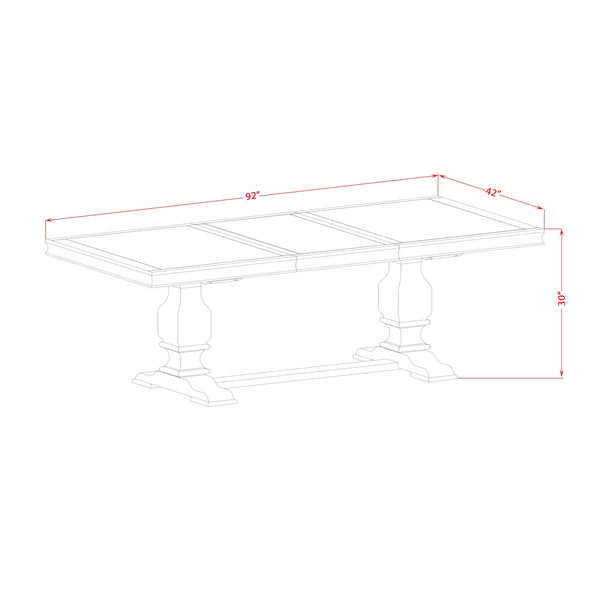 9-Piece Extendable Dining Table Set with 8 Upholstered Chairs