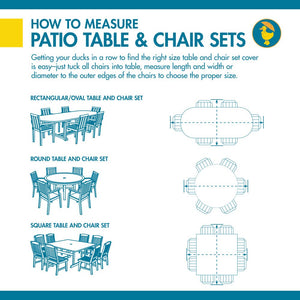 Round Patio Table and Chair Set Cover with Umbrella Hole