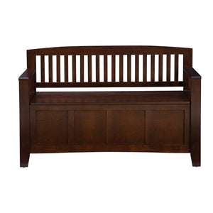 Mission-Style Storage Bench with Lift-Top Seat