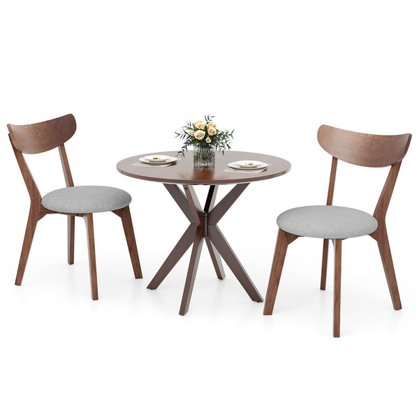 Round Dining Table Set with Chairs – Mid-Century Style