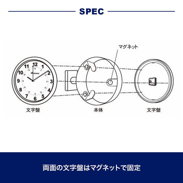 Double-Sided Wall Clock – Small Indoor Station Clock