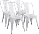 Stackable Metal Dining Chair Set of 4 – Indoor & Outdoor