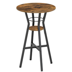 2-Tier Round Bar Table with Lower Shelf