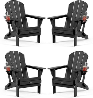 Folding Adirondack Chair – HDPE, Foldable, 380 lb Capacity