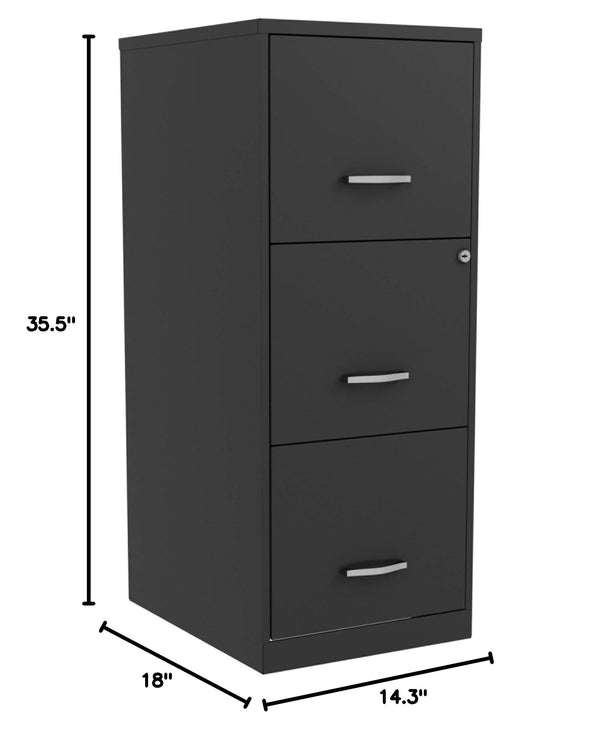 3-Drawer Locking Steel Filing Cabinet – Letter Size, Pre-Assembled