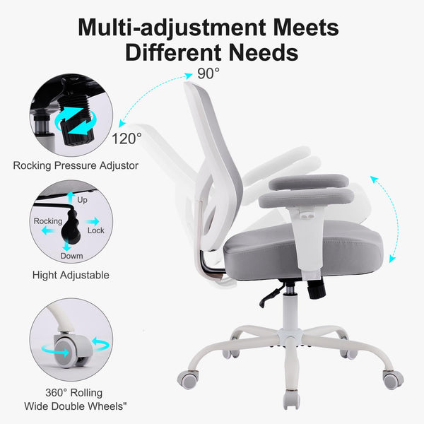 Ergonomic Mesh Office Chair with Lumbar Support & Adjustable Armrests