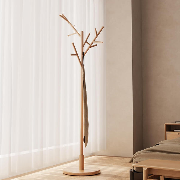 Freestanding Coat Rack with 12 Hooks