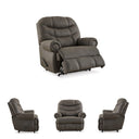 Large Zero Wall Recliner Chair – Grey Faux Leather