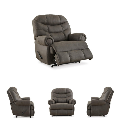 Large Zero Wall Recliner Chair – Grey Faux Leather