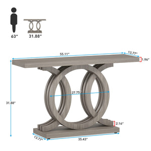 55" Geometric Console Table