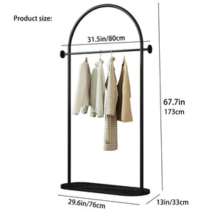 Arched Garment Rack with Marble Base
