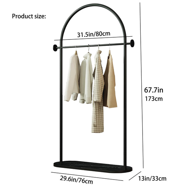 Arched Garment Rack with Marble Base
