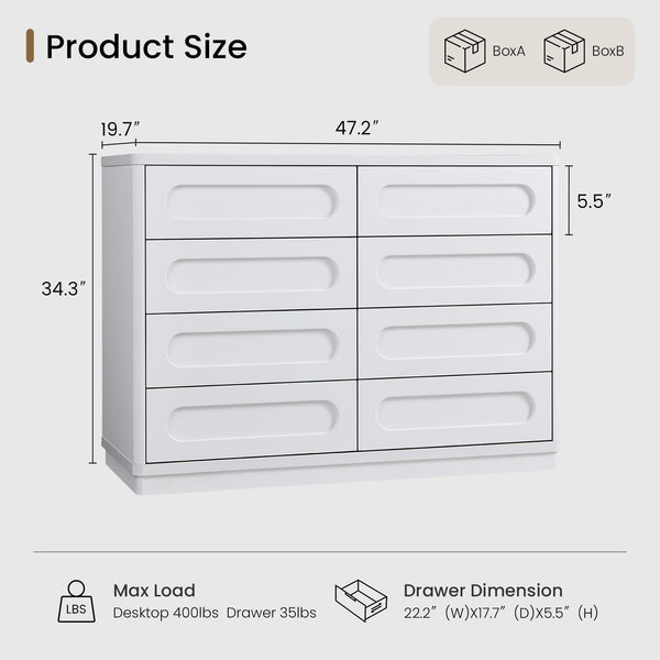 8-Drawer Dresser with Deep Drawers
