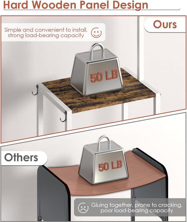 3-Tier Kitchen Baker's Rack with Microwave Stand & Coffee Bar