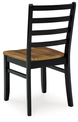 7-Piece Rectangular Dining Table Set with 6 Ladderback Chairs