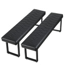 Padded Dining Bench Set of 2 – Faux Leather Upholstered Long Bench