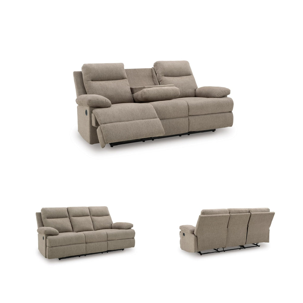 Dual Reclining Sofa with Drop-Down Table & USB Charging