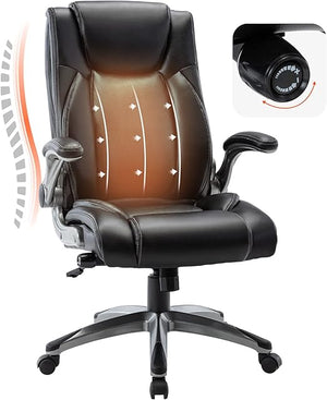 High-Back Ergonomic Office Chair with Footrest & Lumbar Support