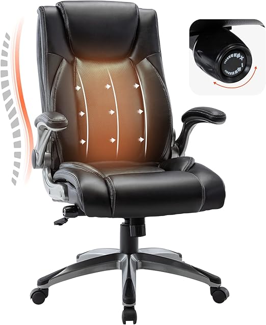 High-Back Ergonomic Office Chair with Footrest & Lumbar Support