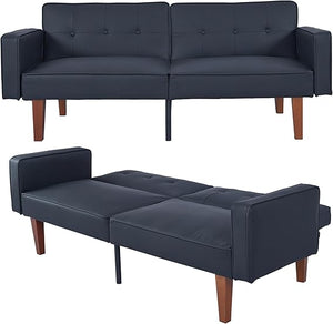 Convertible Futon Sofa Bed with Split Back